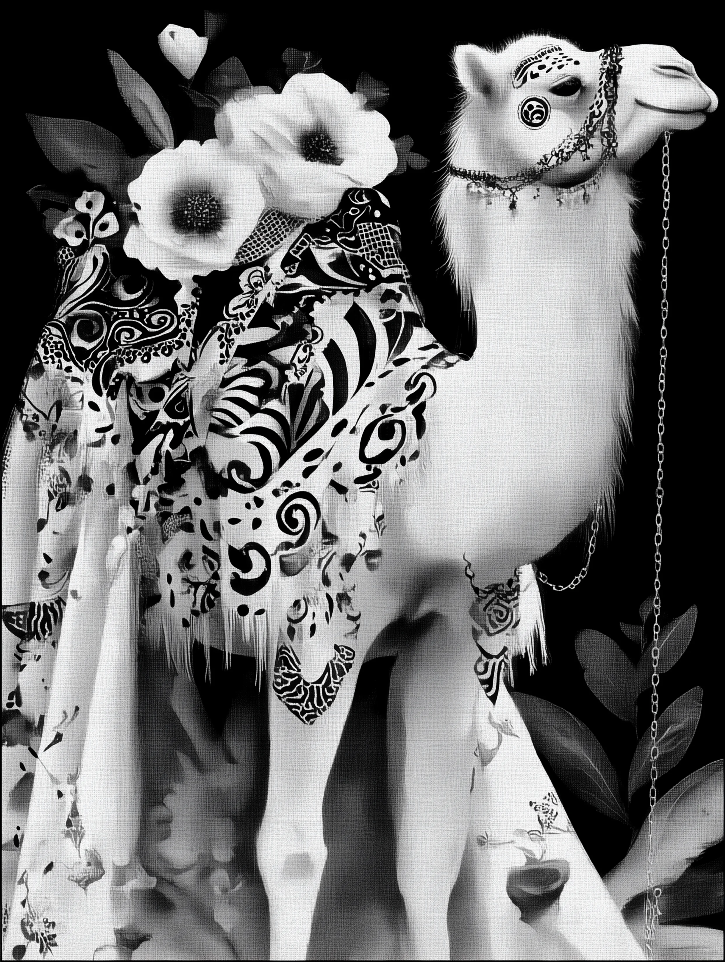 Free printable camel coloring page for adults featuring scruffy neck camel